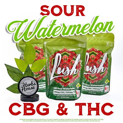 Sour Watermelon THC & CBG Lush