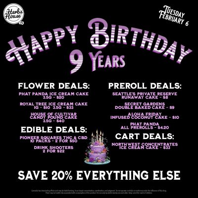 Great Deals For Herbs Ninth Birthday Feb 6, 2024