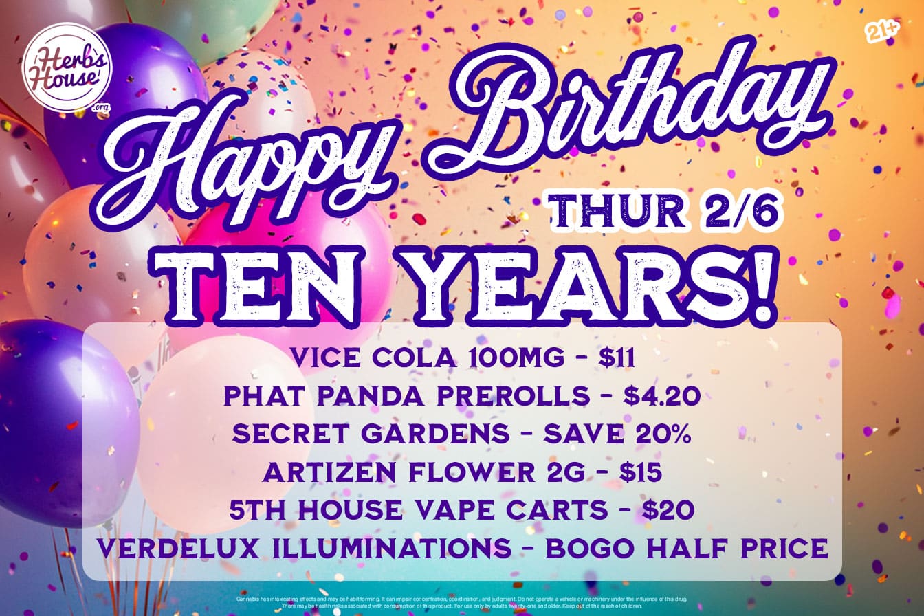 Herbs House 10-Year Anniversary event poster