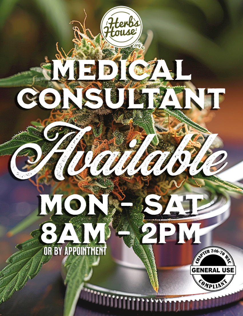 Medical Cannabis Consultant Hours 8am-2pm Monday - Saturday