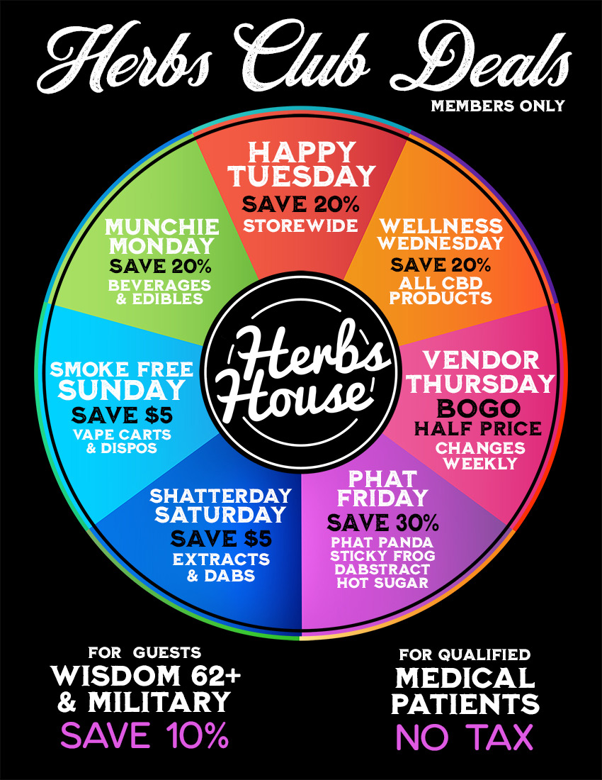 Member Deals Every Day at Herbs House in Ballard